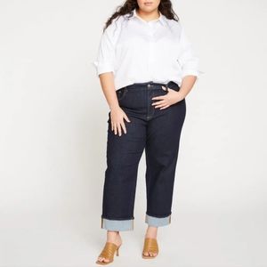 Universal Standard Stevie High Rise Cuffed Straight Leg Jeans M (18/20)